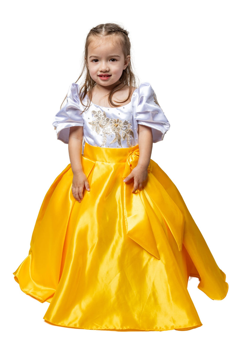 Barong Warehouse - GD04 - Filipiniana Princess Dress Yellow