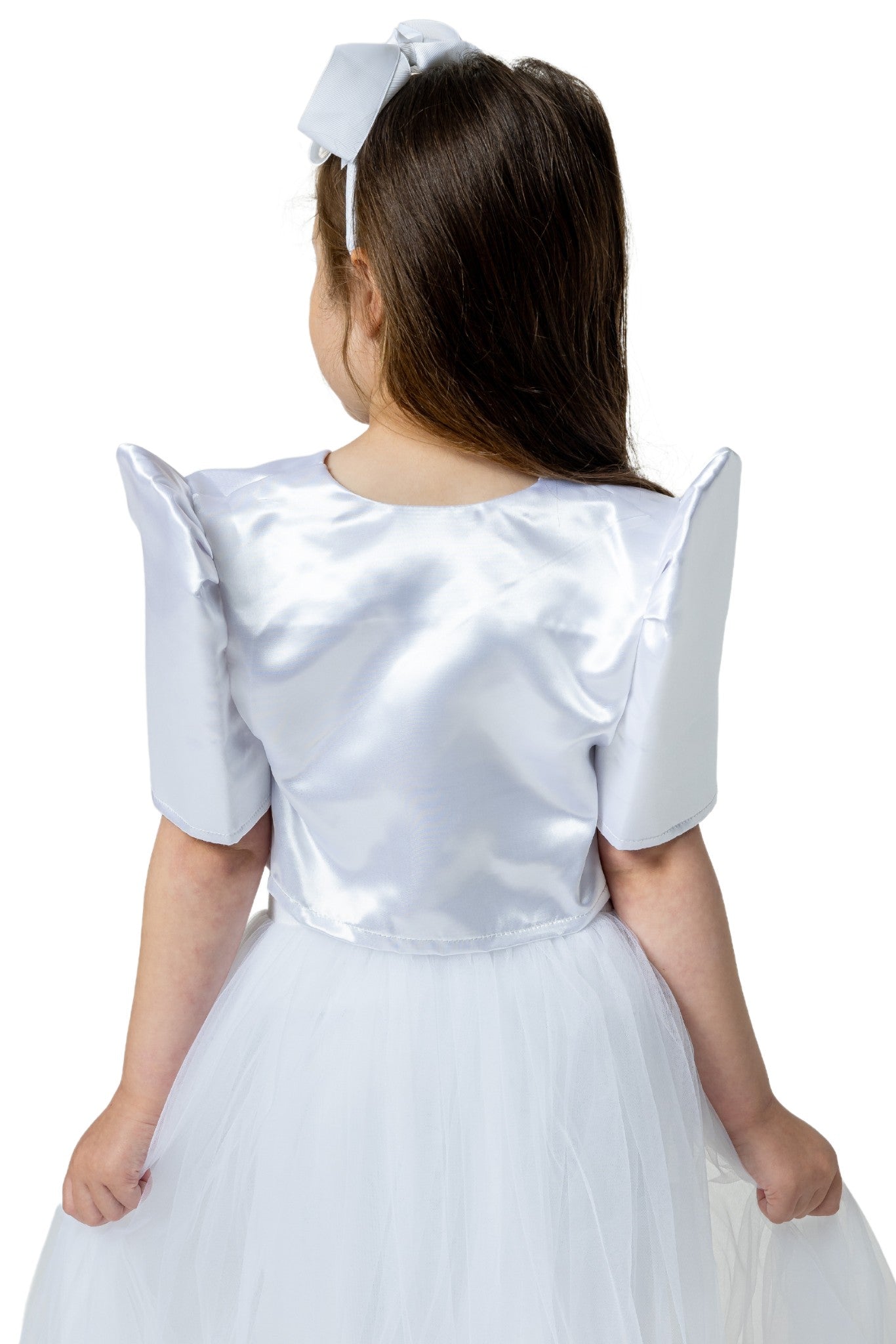 Barong Warehouse - GR01 - Girls' Satin Bolero White - Filipiniana