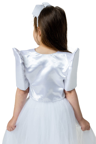 Barong Warehouse - GR01 - Girls' Satin Bolero White - Filipiniana