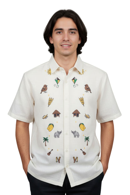 BARONG WAREHOUSE - ML06 - Jusilyn Icon Barong Tagalog Short-Sleeve