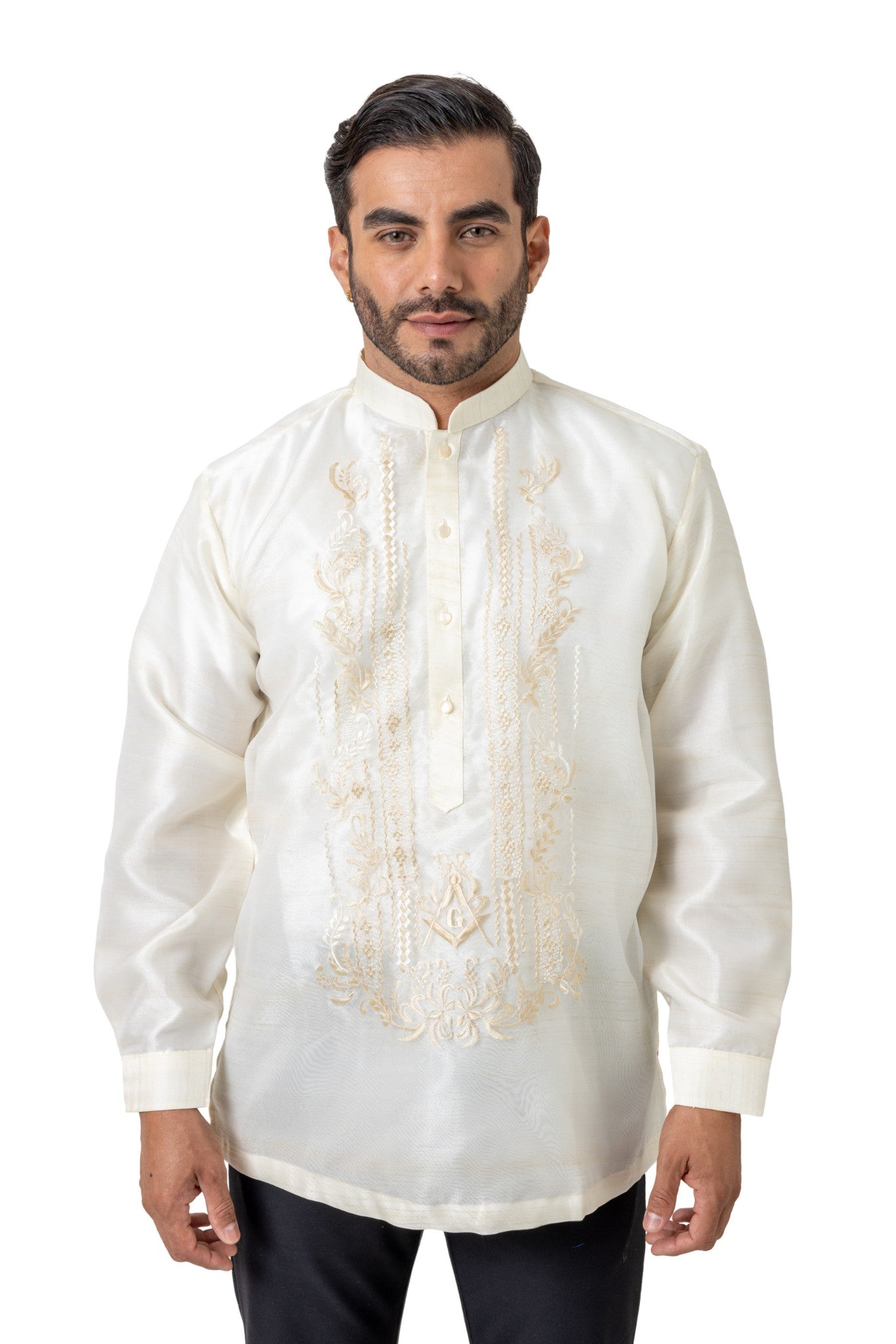 Barong Warehouse - MO40 - Masonic Organza Pina Barong Tagalog
