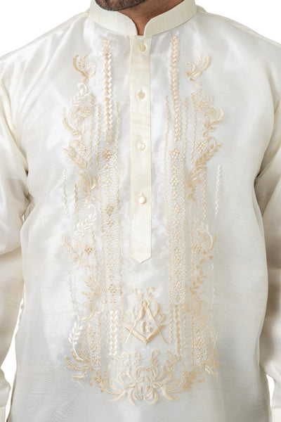 Barong Warehouse - MO40 - Masonic Organza Pina Barong Tagalog
