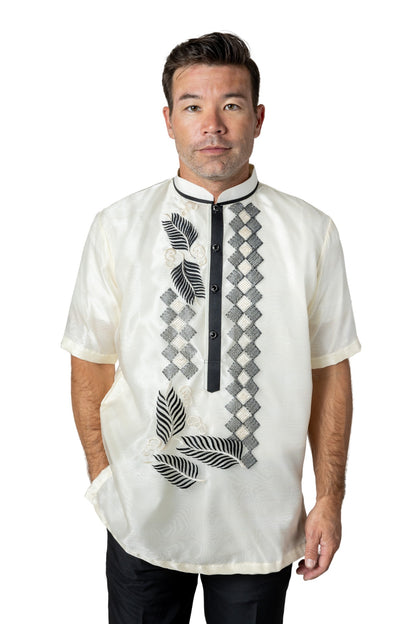 MO47 - Organza Barong Tagalog Short-Sleeve