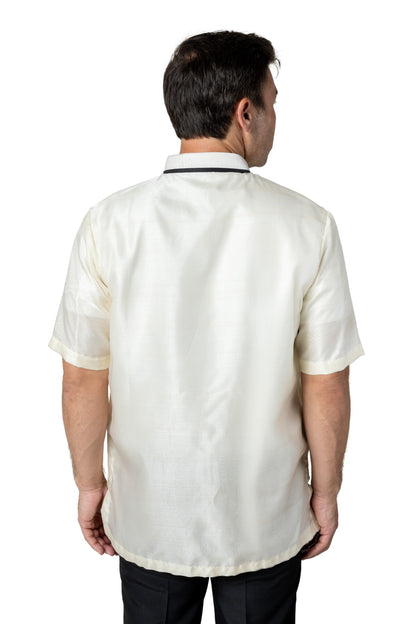MO47 - Organza Barong Tagalog Short-Sleeve