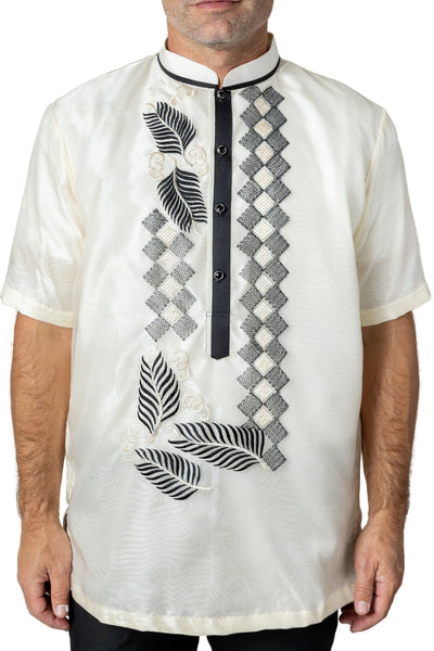 MO47 - Organza Barong Tagalog Short-Sleeve