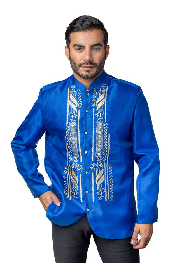 Barong Warehouse - MT06 - Barong Tagalog Coat Blue