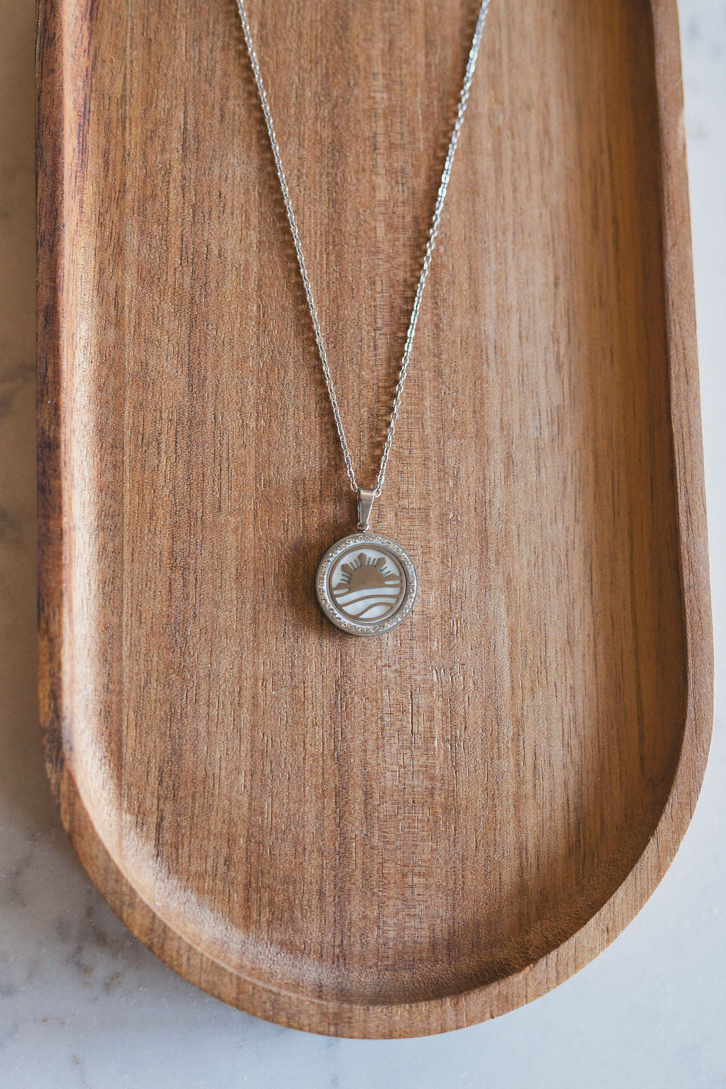 Philippine Sun & Ocean Mother of Pearl Pendant Necklace