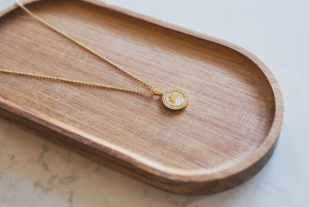 Philippine Sun & Ocean Mother of Pearl Pendant Necklace