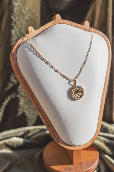 Philippine Sun & Ocean Mother of Pearl Pendant Necklace