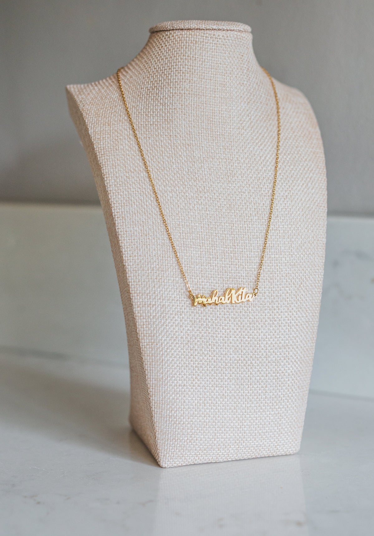Mahal Kita "I love you" Tagalog Script Necklace