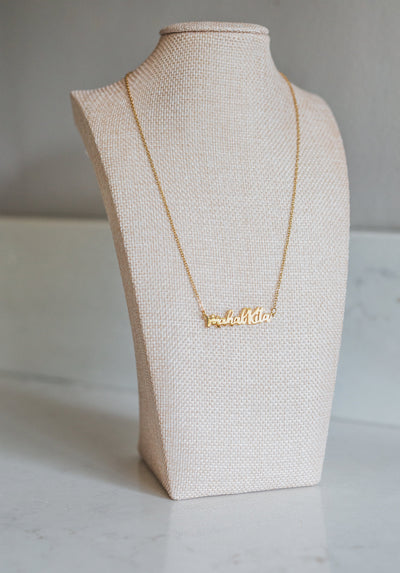 Mahal Kita "I love you" Tagalog Script Necklace