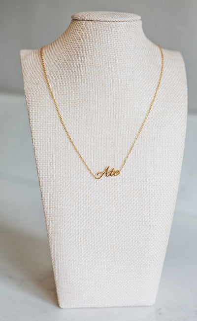 Script Ate "Sister" Tagalog Necklace