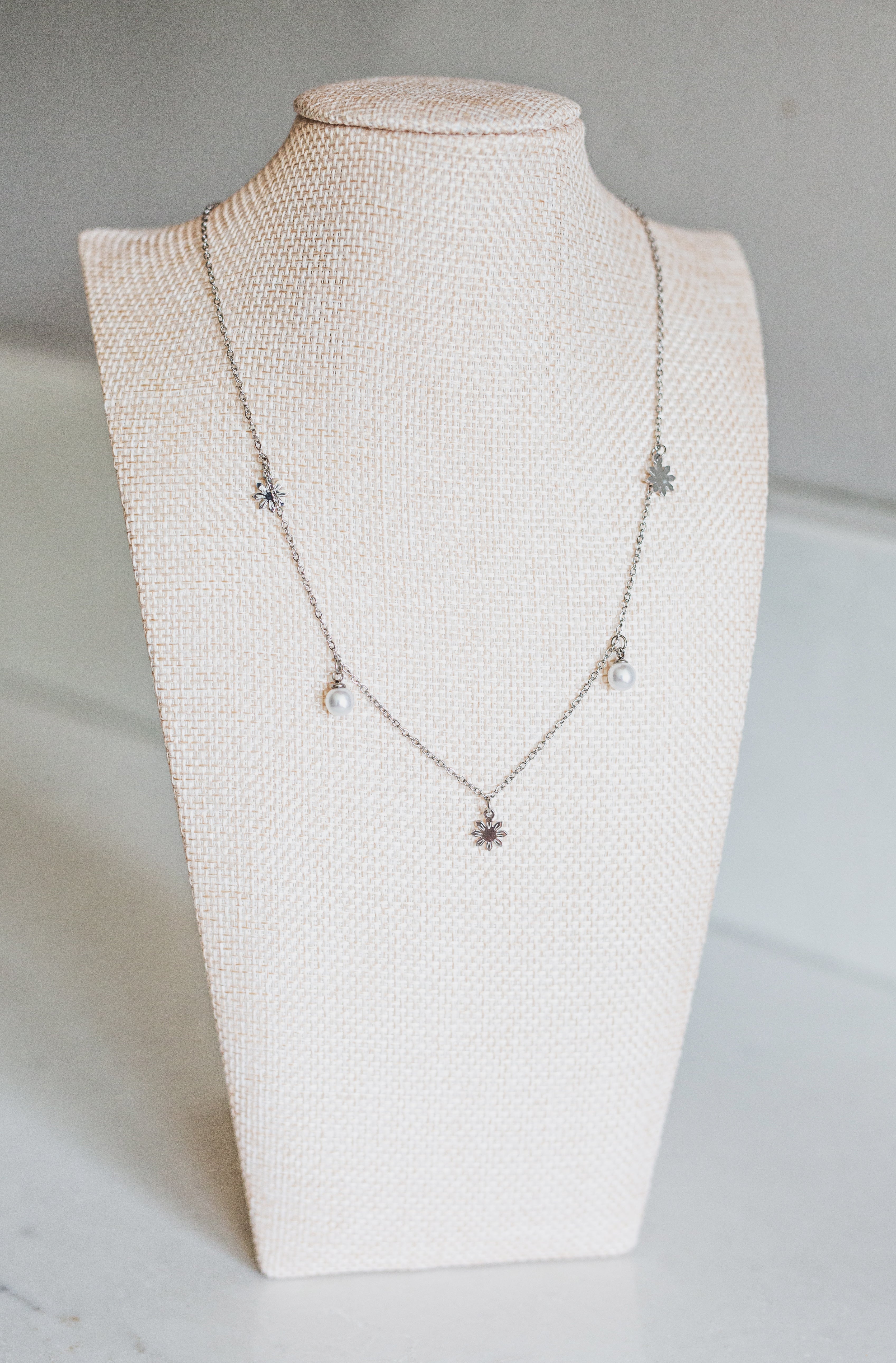 Dainty Philippine Sun and Pearl Necklace