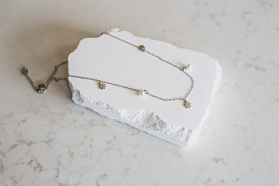 Dainty Philippine Sun and Pearl Necklace