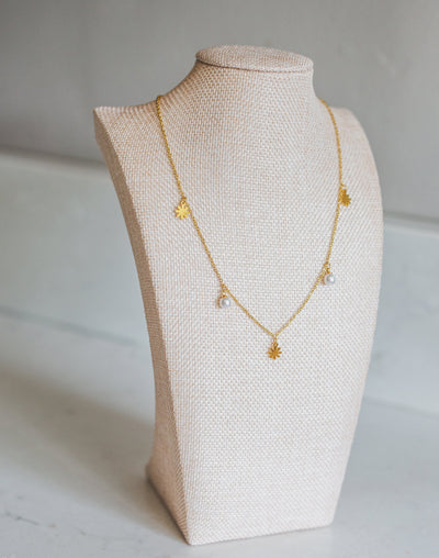 Dainty Philippine Sun and Pearl Necklace