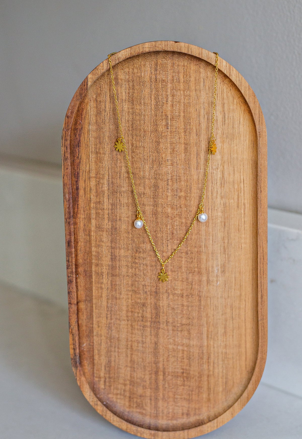 Dainty Philippine Sun and Pearl Necklace