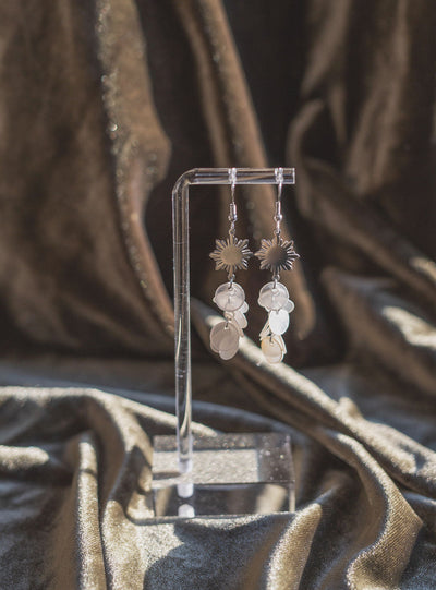 Philippine Sun Capiz Shell Dangle Earrings