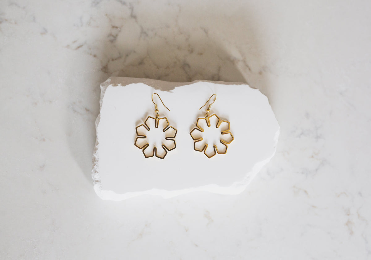 Philippine Sun Outline Dangle Earrings