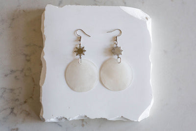 Philippine Sun Statement Capiz Shell Earrigs