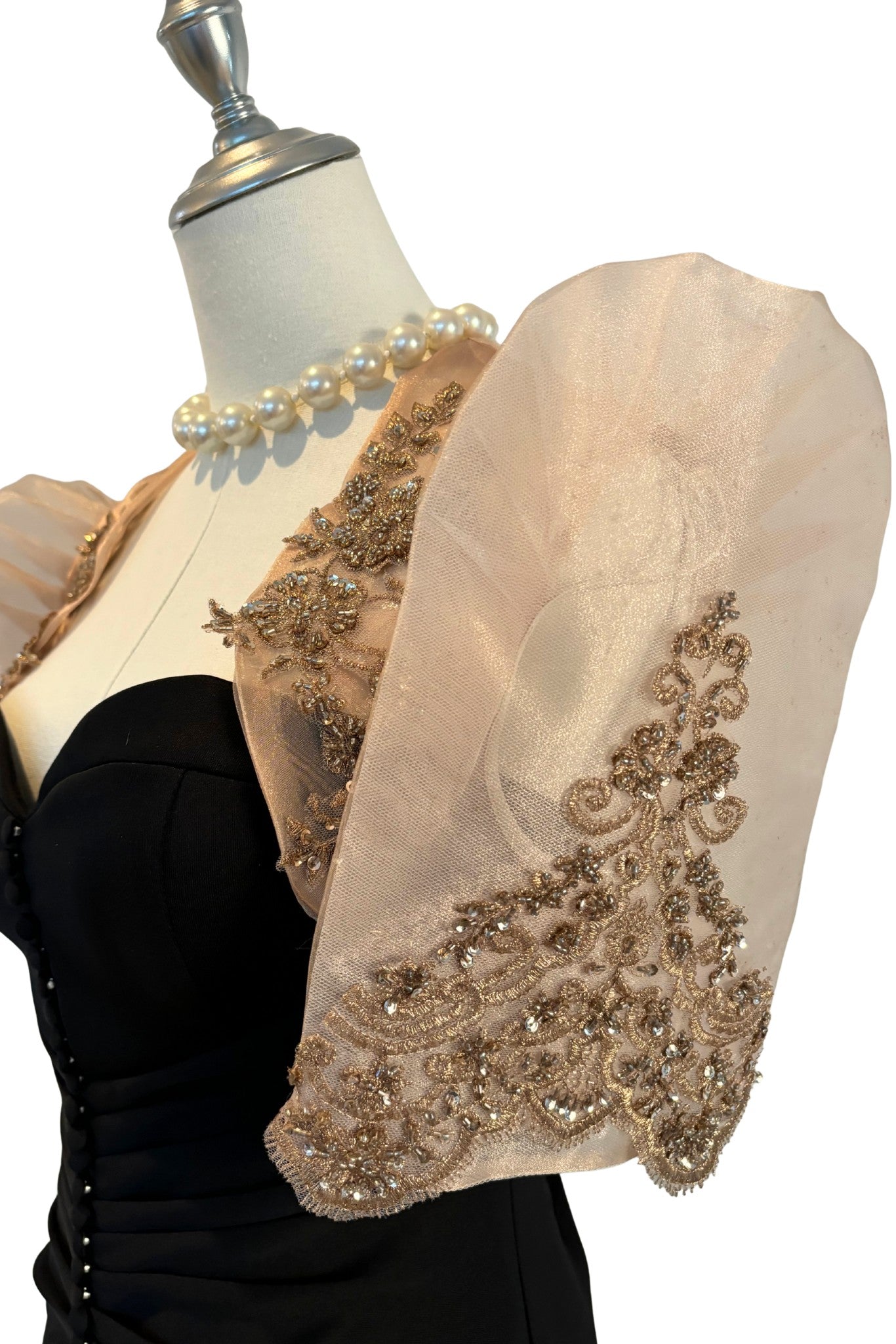 modern filipiniana bolero dress VHF02 - Herrera Filipiniana