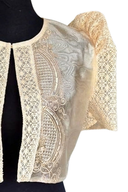WR22 - Spider Lace Bolero Beige - Filipiniana (Has Plus Sizes)