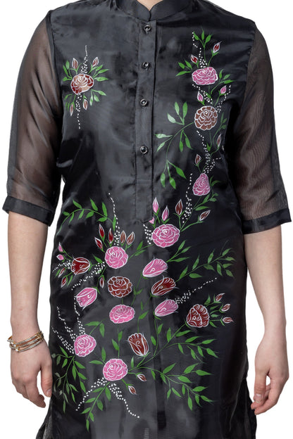 Barong Warehouse - WV09 - Barong Tagalog Dress Painted - Filipiniana