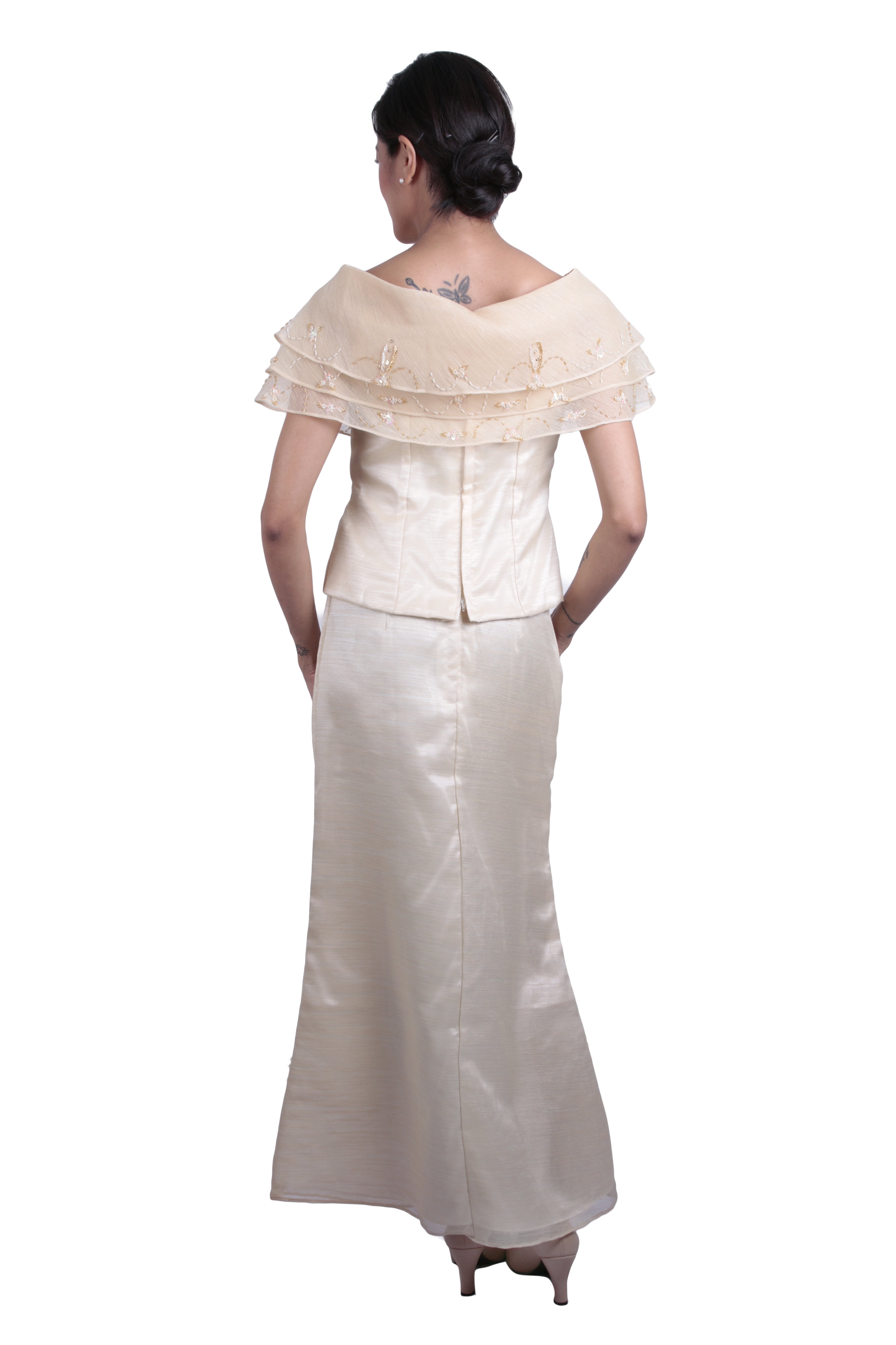 BARONG WAREHOUSE - WS07 Baro't Saya Three-Layered Alampay - Filipiniana