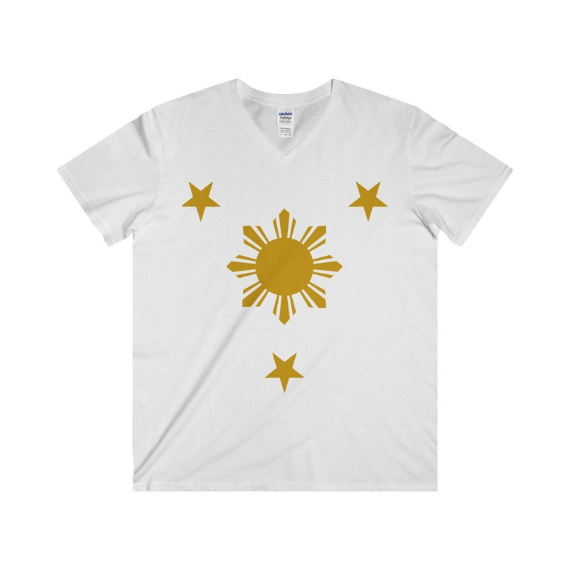 BARONG WAREHOUSE - Three Stars & Sun - Fitted V-Neck Tee - 7 Colors Available