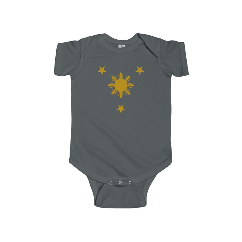 BARONG WAREHOUSE - Three Stars & Sun - Infant Onesie 9 Colors Available 12M / Charcoal Kids Clothes