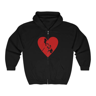 BARONG WAREHOUSE - Pusong Pinoy - Unisex Heavy Blend™ Full Zip Hoodie - 4 Colors Available