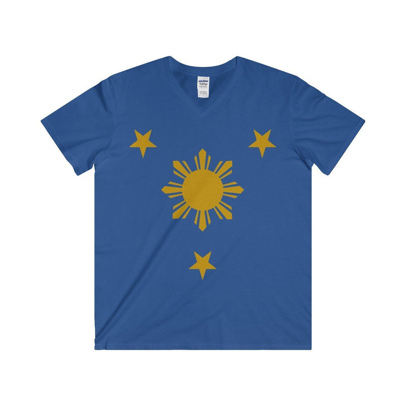 Three Stars & Sun - Fitted V-Neck Tee 7 Colors Available Royal / S V-Neck