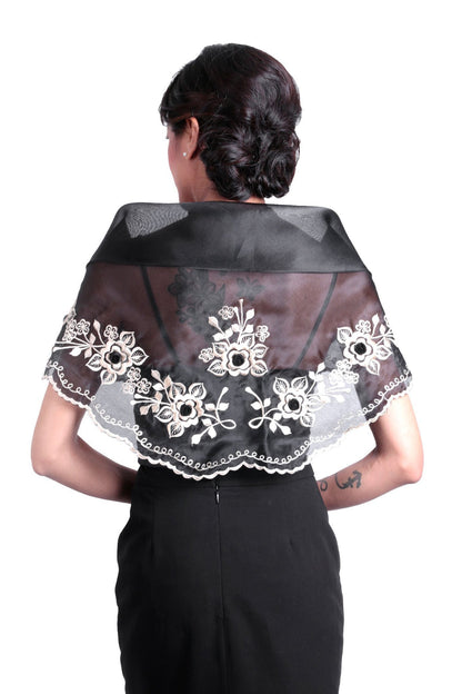 BARONG WAREHOUSE - WA13 - Classic Alampay Black - Filipiniana