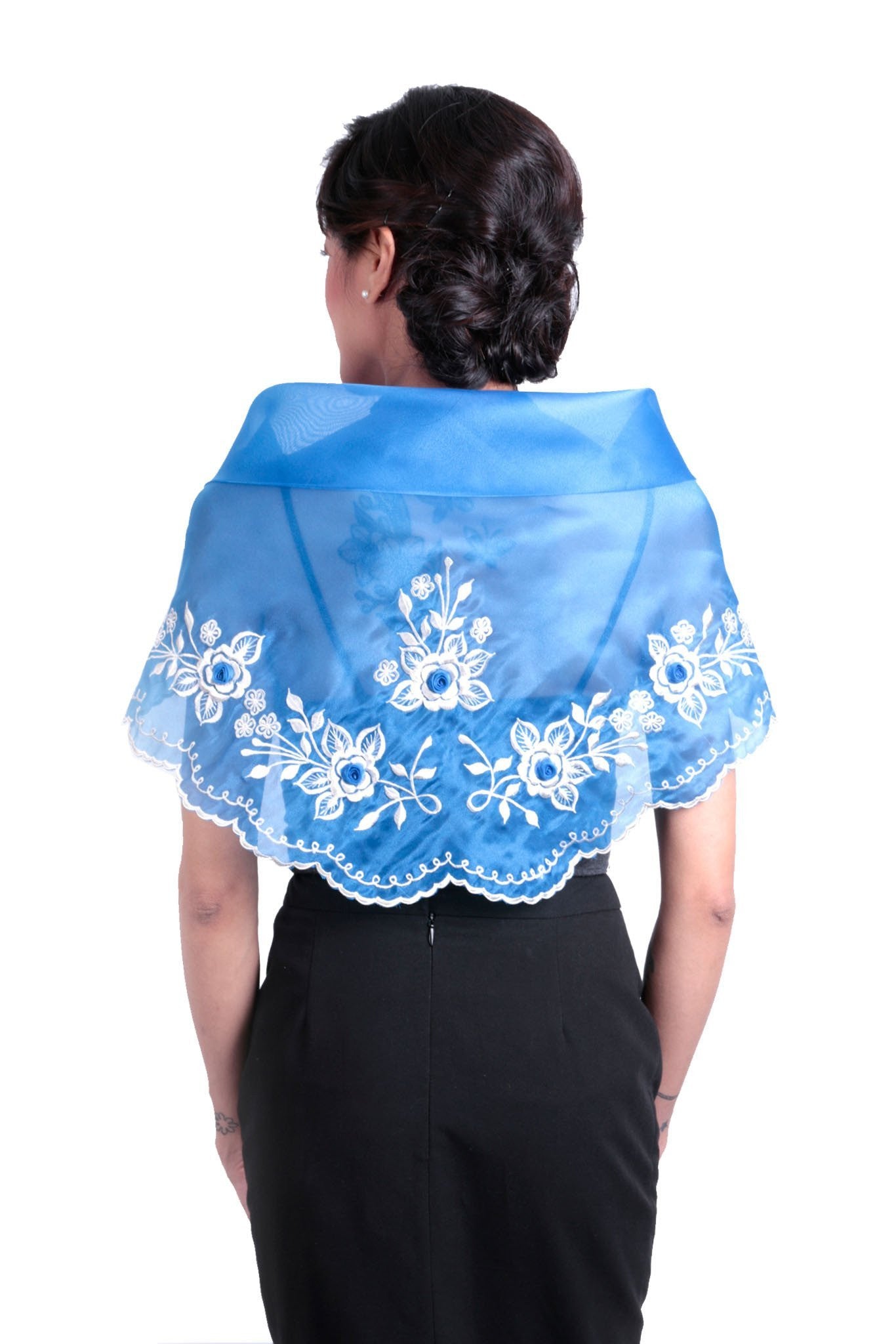WA11 - Classic Alampay Blue - Filipiniana Free Size / Blue WA11 - Classic Alampay Blue - Filipiniana Free Size / Blue