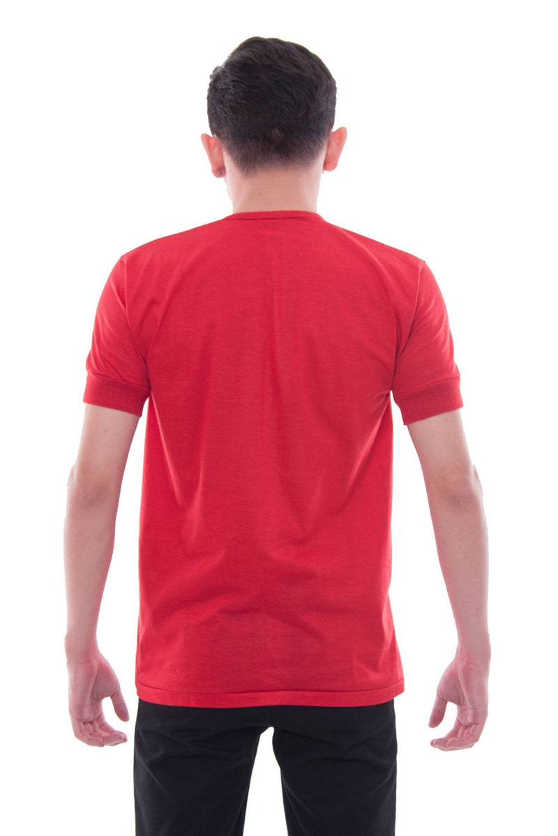 BARONG WAREHOUSE - MUS3 Camisa De Chino - Short-Sleeve Red Shirts