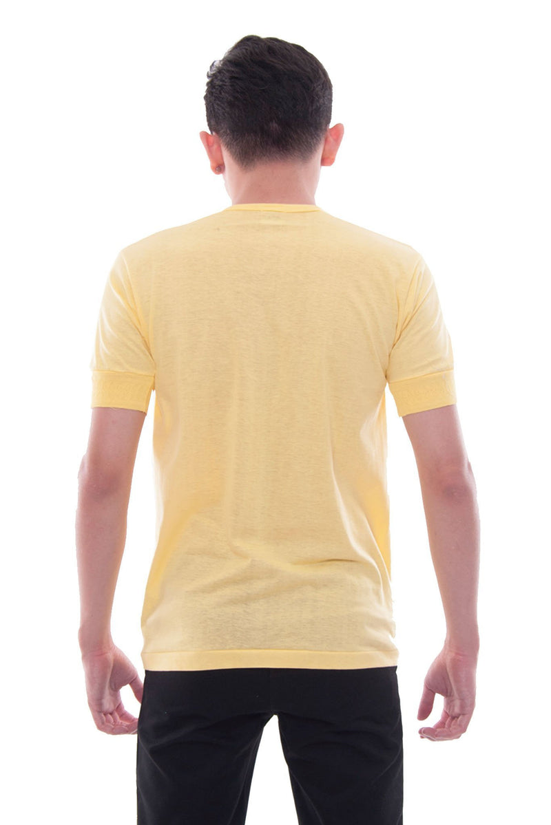 BARONG WAREHOUSE - MUS4 Camisa De Chino - Short-Sleeve Yellow Shirts