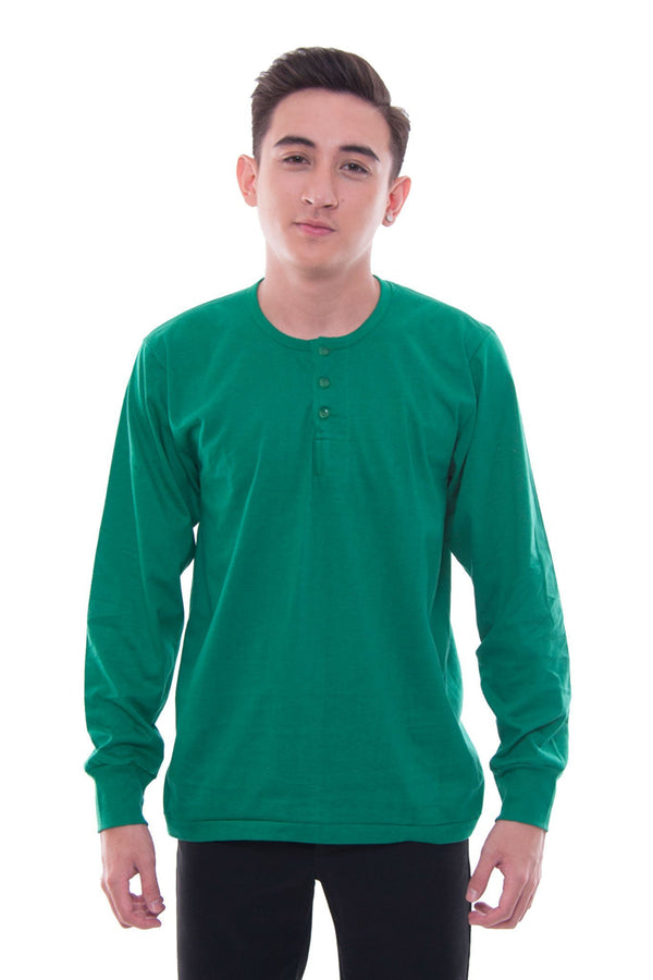 BARONG WAREHOUSE - MUL3 Camisa De Chino - Long-Sleeve Green Shirts