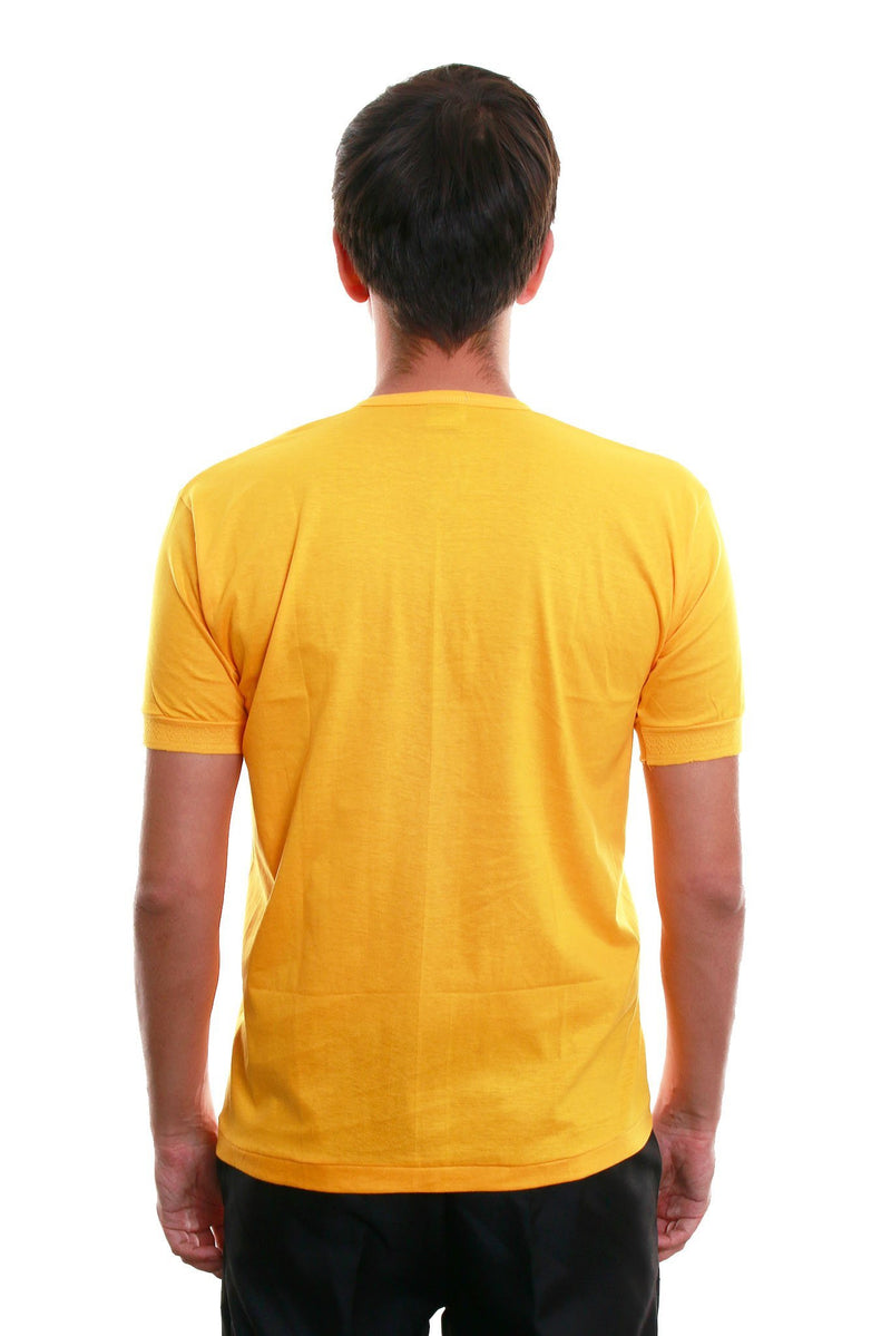 BARONG WAREHOUSE - MUS5 - Camisa de Chino - Short-Sleeve - Yellow Gold