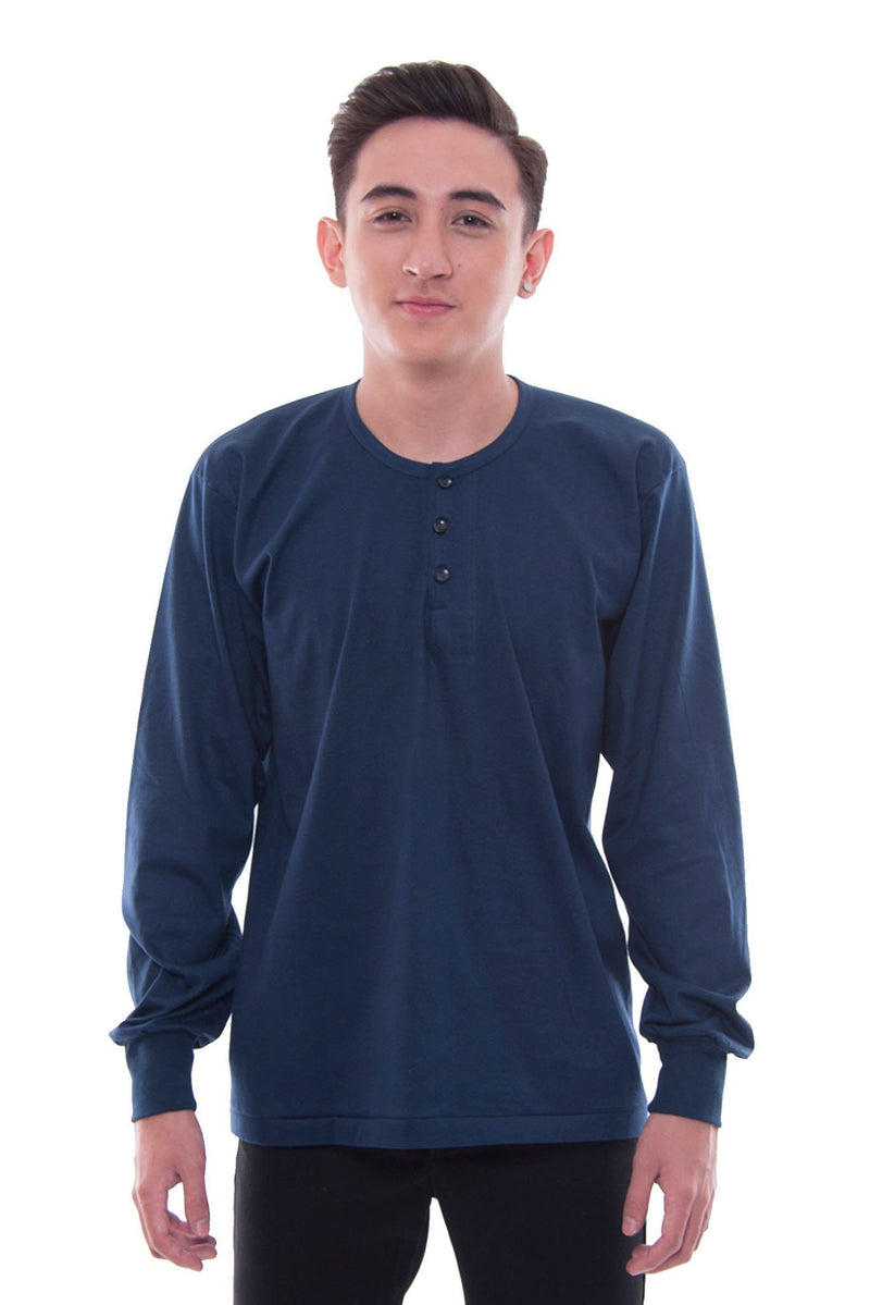 BARONG WAREHOUSE - MUL6 - Camisa de Chino - Long-Sleeve - Navy Blue