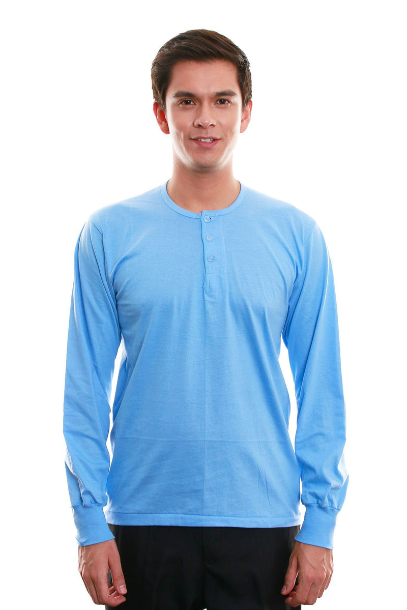 BARONG WAREHOUSE - MUL5 Camisa De Chino - Long-Sleeve Light Blue Shirts