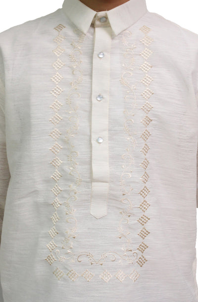 'Miguel' Children's Barong Tagalog – Cream, Jusilyn