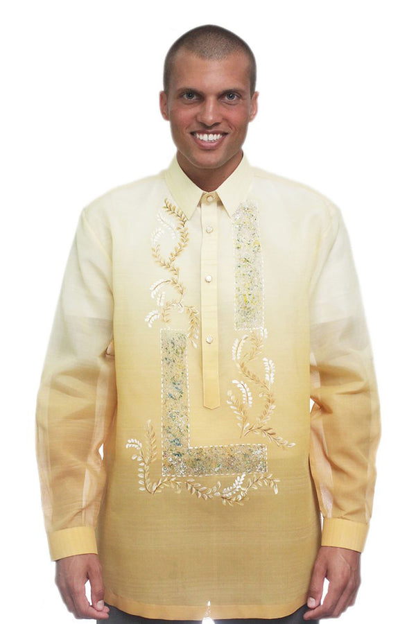 Jusi Pina Monochromatic Barong Tagalog Gold 001