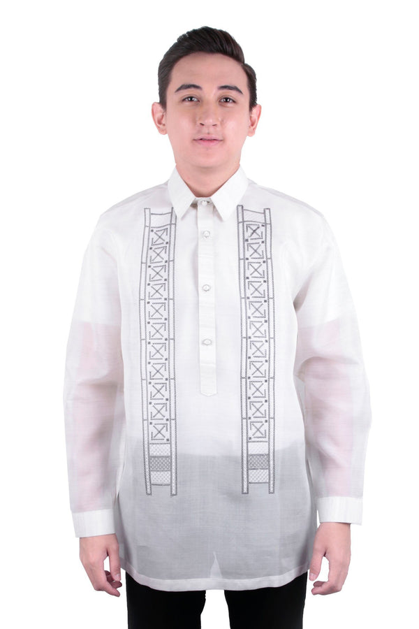 BARONG WAREHOUSE - MJ33 - MADE-TO-ORDER - Jusi Pina Barong Tagalog Ethnic Burda