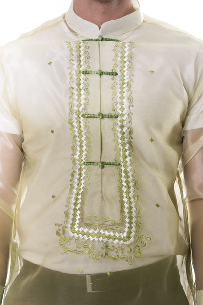 BARONG WAREHOUSE - MO14 - Organza Barong Tagalog Green