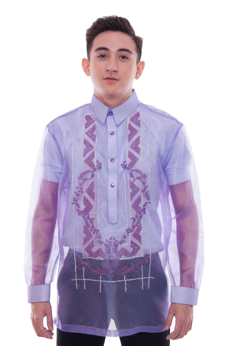 MO18 - Organza Barong Tagalog Purple