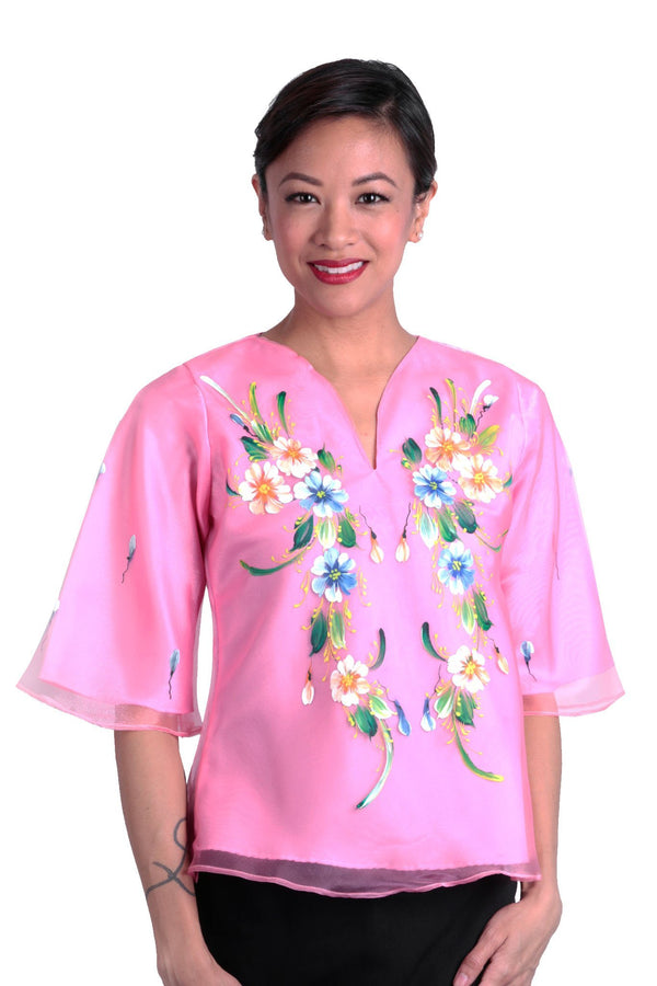 BARONG WAREHOUSE - WK10 Painting Kimona Pink - Filipiniana