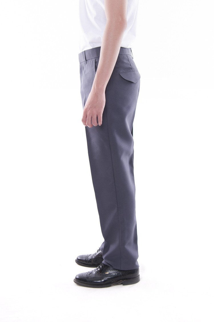 BARONG WAREHOUSE - MP05 Mens Regular Fit Wool Slacks Gray Pants