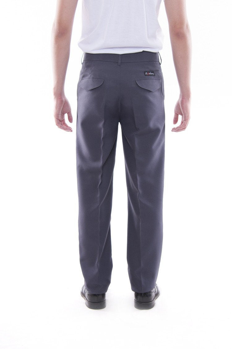 BARONG WAREHOUSE - MP05 Mens Regular Fit Wool Slacks Gray Pants