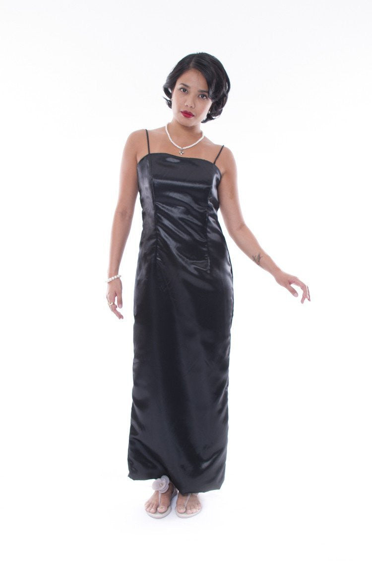 BARONG WAREHOUSE - WD19 - Satin Fitting Gown Black