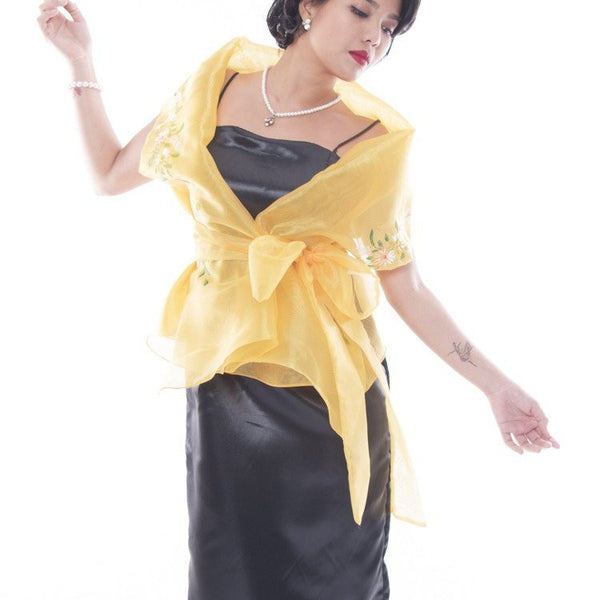 Gold filipiniana dress best sale