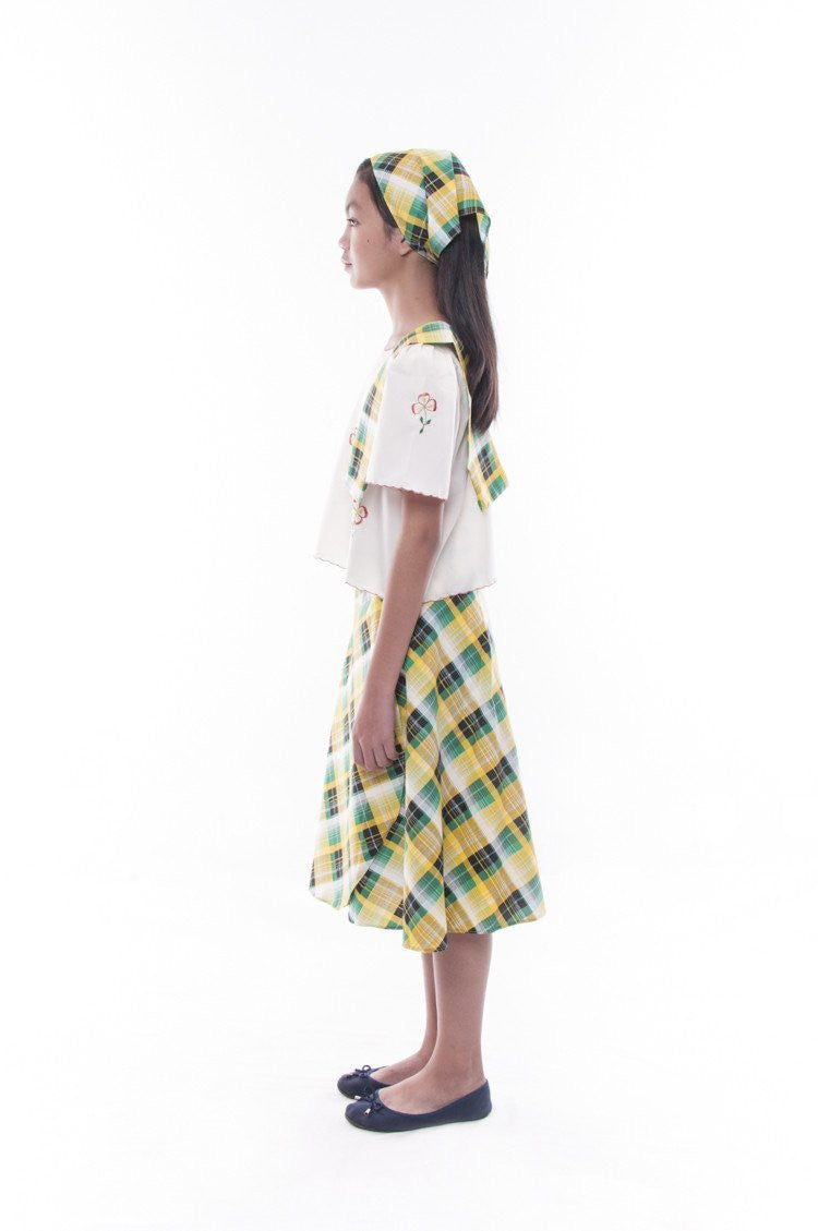 BARONG WAREHOUSE - GS06 Girls' Baro't Saya Green Set Costume